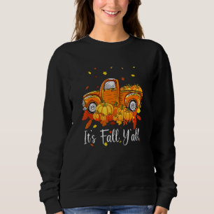 Sudadera Hola Otoño Camión Pumkins Hoja de Maple I Ts Caída
