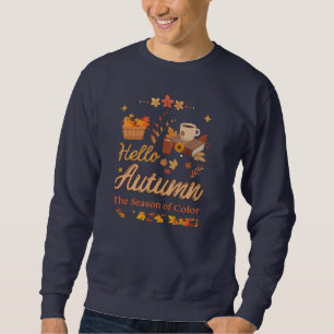Sudadera Hola Otoño - La temporada de los colores cae hojas