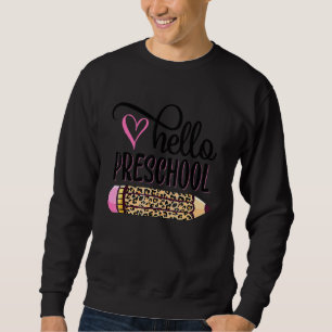 Sudadera Hola Pencil De Leopardo Rosa De Preescolar De Vuel