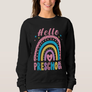 Sudadera Hola Preescolar Arcoiris Primer Día de Enseñanza E