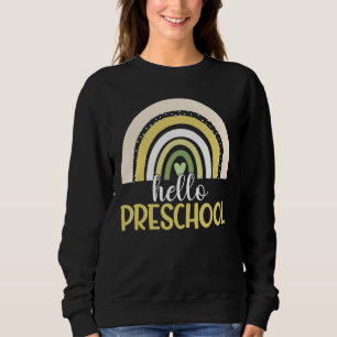 Sudadera Hola Preescolar Arcoiris Primer Día De La Escuela