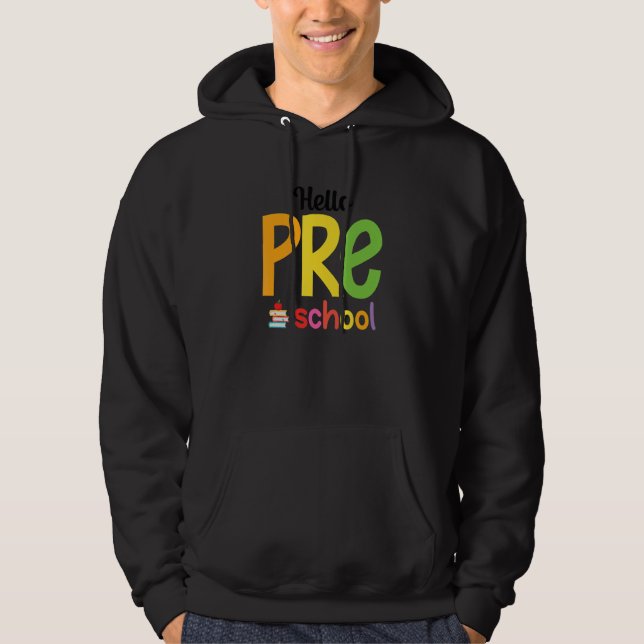 Sudadera Hola Preescolar De vuelta a la escuela Maestro Pri (Anverso)