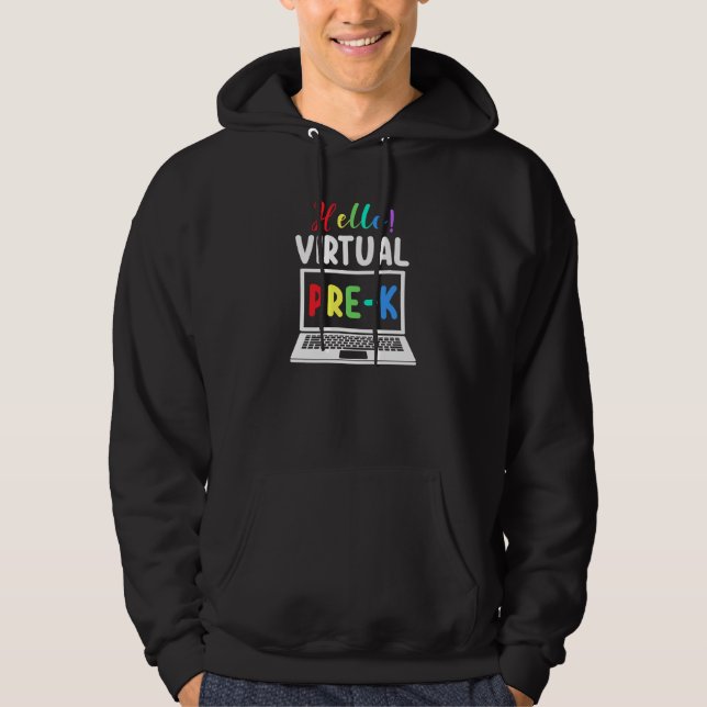 Sudadera Hola Preescolar Virtual De Regreso A La Enseñanza  (Anverso)