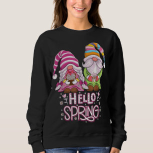Sudadera Hola Primavera floral Gnomes pareja Daisy Flowers 