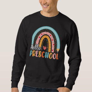 Sudadera Hola Profesor De Arcoiris De Boho De Preescolar De