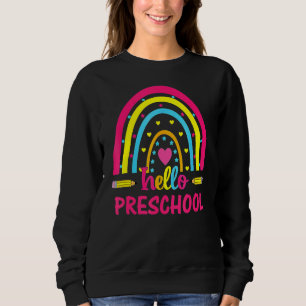 Sudadera Hola Profesor De Arcoiris De Boho De Preescolar De