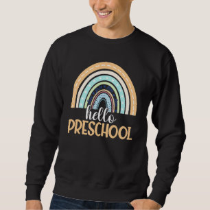 Sudadera Hola Profesor De Arcoiris De Boho De Preescolar De