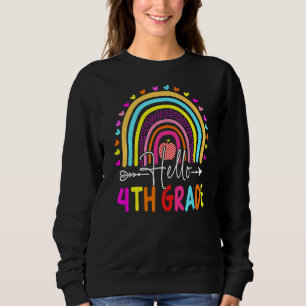 Sudadera Hola profesor de cuarto grado en arco iris de vuel