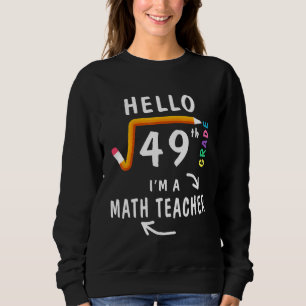 Sudadera Hola profesor de matemáticas de raíz cuadrada de 4