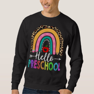 Sudadera Hola Profesor De Preescolar Rainbow Leopard De Vue