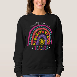 Sudadera Hola Profesor, Primer Día De La Escuela De Arcoiri