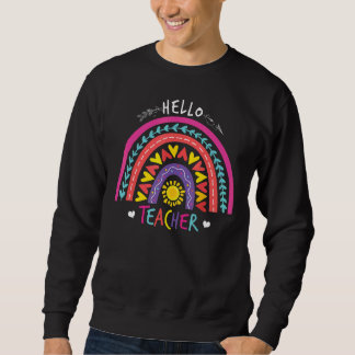Sudadera Hola Profesor, Primer Día De La Escuela De Arcoiri