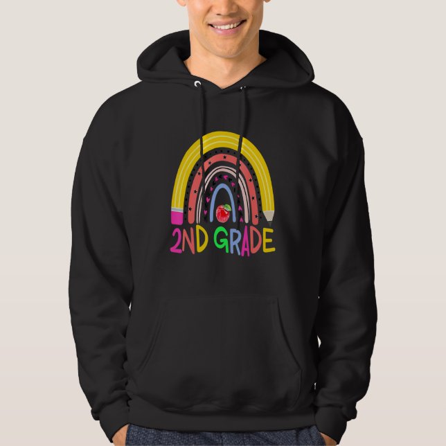 Sudadera Hola, profesores de arco iris de 2º grado, niños d (Anverso)