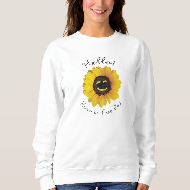 Sudadera ¡Hola! Que tengas un buen día (Anverso)