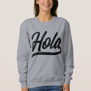 Sudadera Hola Script (negro)