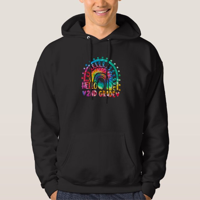 Sudadera Hola segundo grado de aguijón arcoiris de segundo  (Anverso)