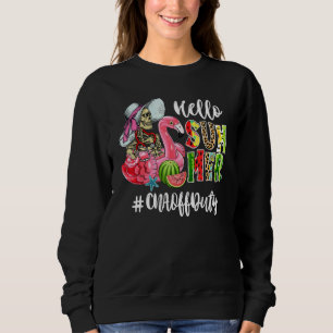 Sudadera Hola Skull Flamingo Float Watermelon Cna O