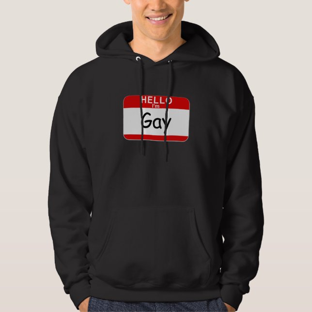 Sudadera Hola soy gay (Anverso)