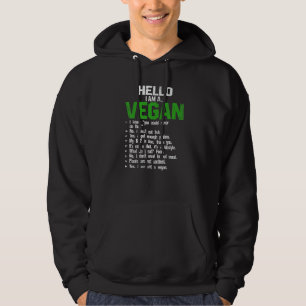 Sudadera Hola, soy un Vegetariano Vegetariano Derechos de l