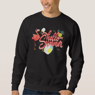 Sudadera Hola Summer Flamingo Pineapple Gafas de sol