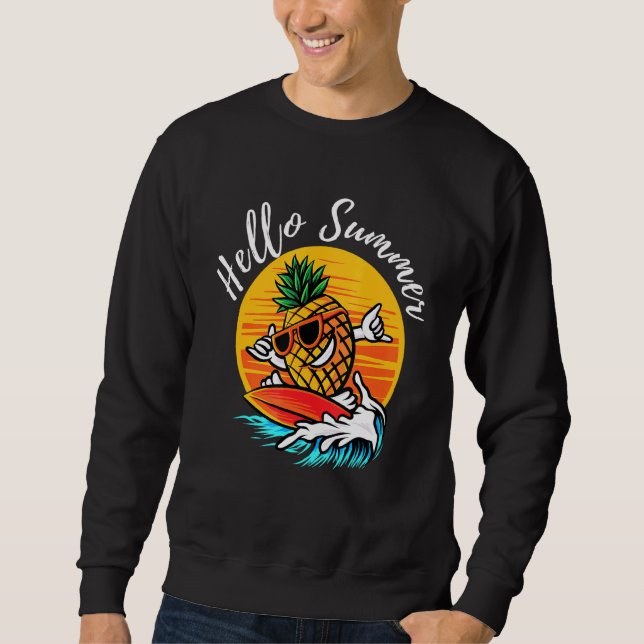 Sudadera Hola Summer Surving Guay Pineapple Aloha (Anverso)