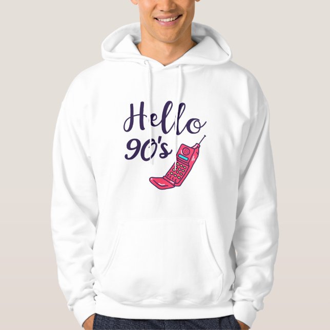 Sudadera Hola teléfono móvil de los 90 (Anverso)