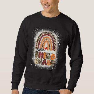 Sudadera Hola Tercer Grado Arcoíris Decolorado 1er Día De C