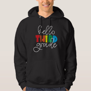 Sudadera Hola tercer grado - Cute colorido de vuelta a la e