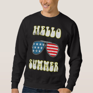Sudadera Hola vacaciones de gafas de sol en la playa de ver