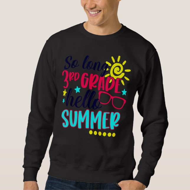 Sudadera Hola, vacaciones de verano de 3º grado (Anverso)