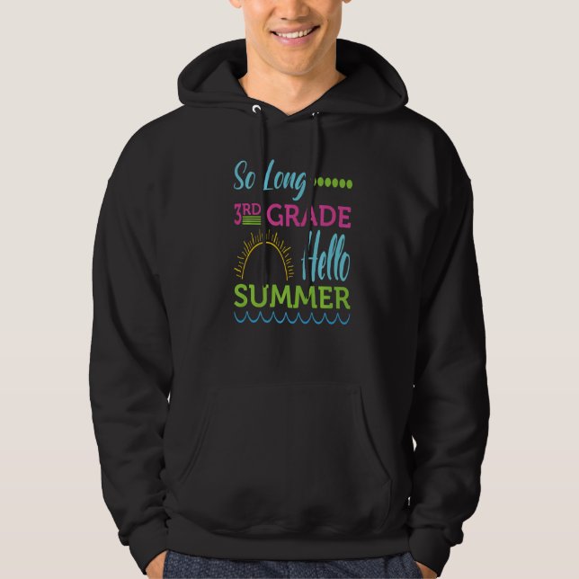 Sudadera Hola, vacaciones de verano de 3º grado (Anverso)