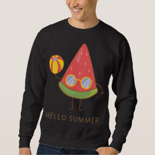 Sudadera Hola verano Cute sandía de verano gafas de sol Vac