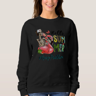 Sudadera Hola verano Skull Flamingo Float Nurse Practicació