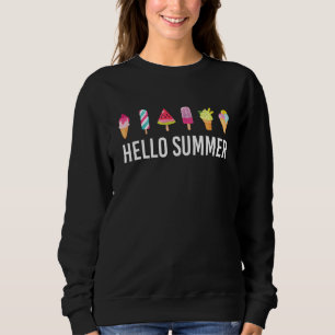 Sudadera Hola verano vacaciones Helado Crema de Hielo Profe