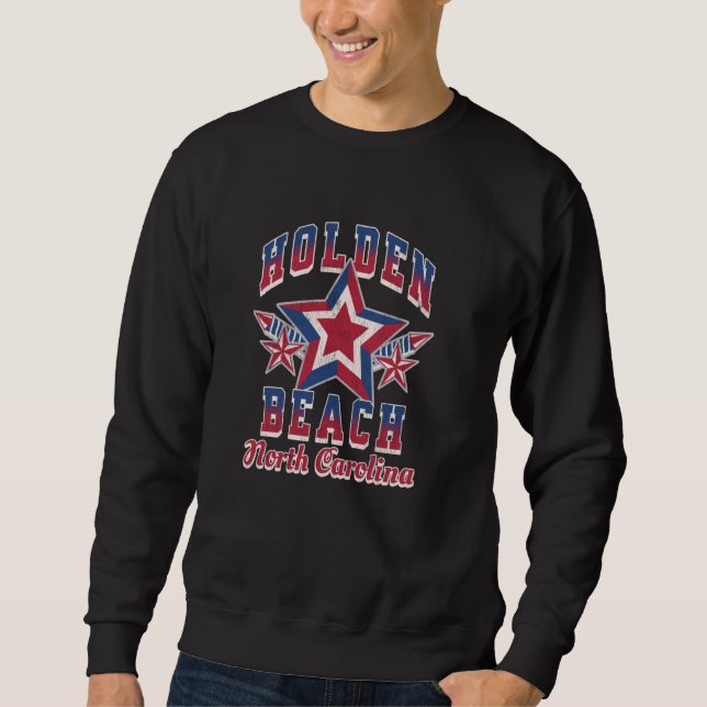 Sudadera Holden Beach, NC Beach Summertime Patriotic G (Anverso)