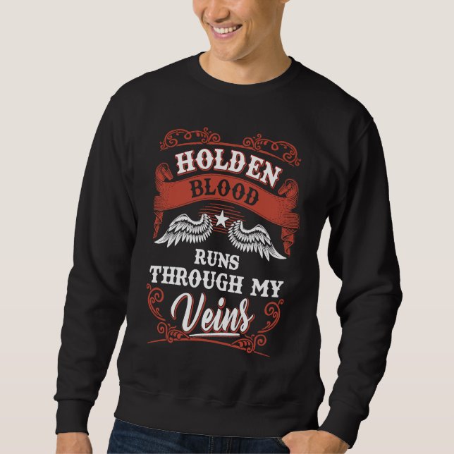 Sudadera Holden blood runs through my veins family christma (Anverso)