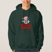 Holiday Magic Snowman Christmas Gift Hoodie Unisex