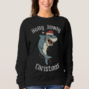 Sudadera Holly Jawly Navidades Funny Santa Shark Xmas Shark