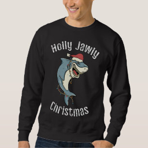 Sudadera Holly Jawly Navidades Funny Santa Shark Xmas Shark