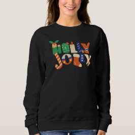 Sudadera Holly Jolly Christmas Candy Letters