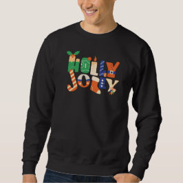 Sudadera Holly Jolly Christmas Candy Letters