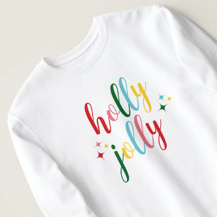 Sudadera Holly Jolly Cute Colorful Script Navidad