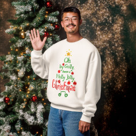 Sudadera Holly Jolly Navidades Typography Classic