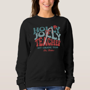 Sudadera Holly Jolly Teachers Navidad Retro