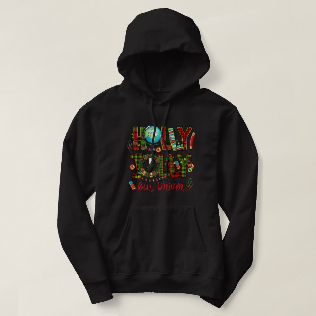 Sudadera Holly Xmas Jolly Bus Driver Funny Navidades (Diseño del anverso)