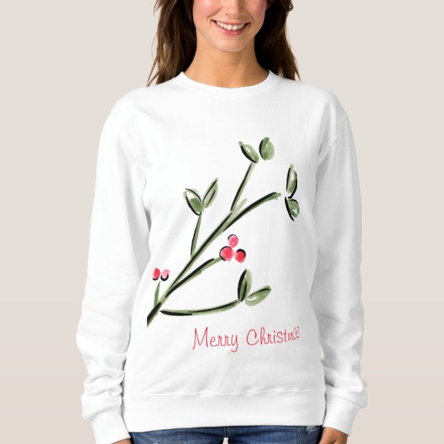 Sudadera Holly y Berries Feliz Navidad (Anverso)