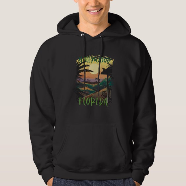 Sudadera Hollywood Palm trees Florida Vacation Beach Ocean (Anverso)