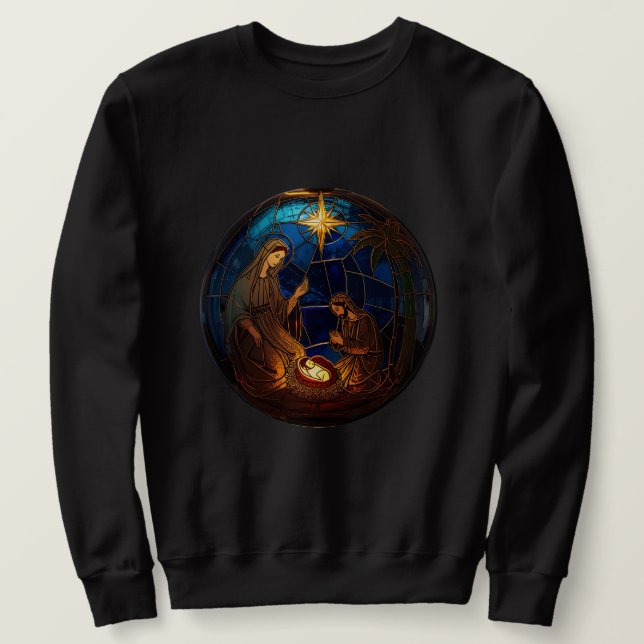 Sudadera Holy Night Nativity Glow (Anverso del diseño)