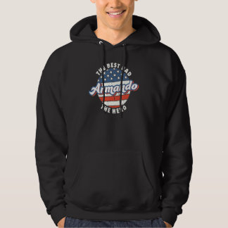 Sudadera Hombre Armando Mejor Papá Héroe Bandera de EE. UU.