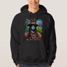 Hombre azul con majestuoso trineo Fleece Hoodie